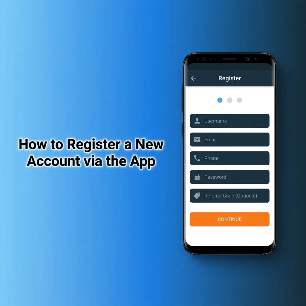 How to Register a New Account via the App