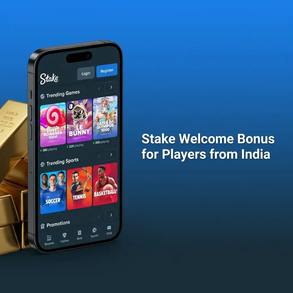 Stake Welcome Bonus for Players from India